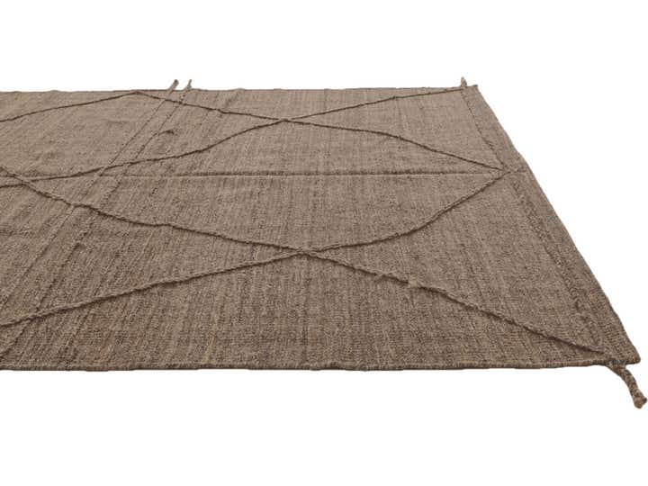 6' 4 x 8' 3 Hand Woven Kilim Modern Wool Rug