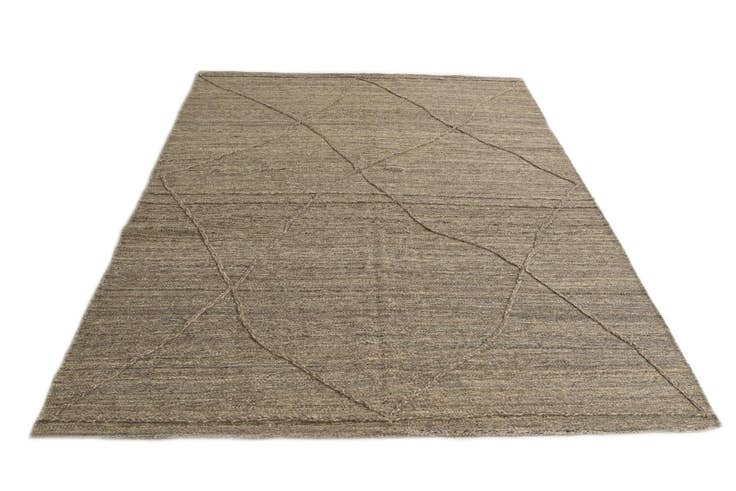 Detail image of 6' 4 x 8' 3 Hand Woven Kilim Modern Wool Rug
