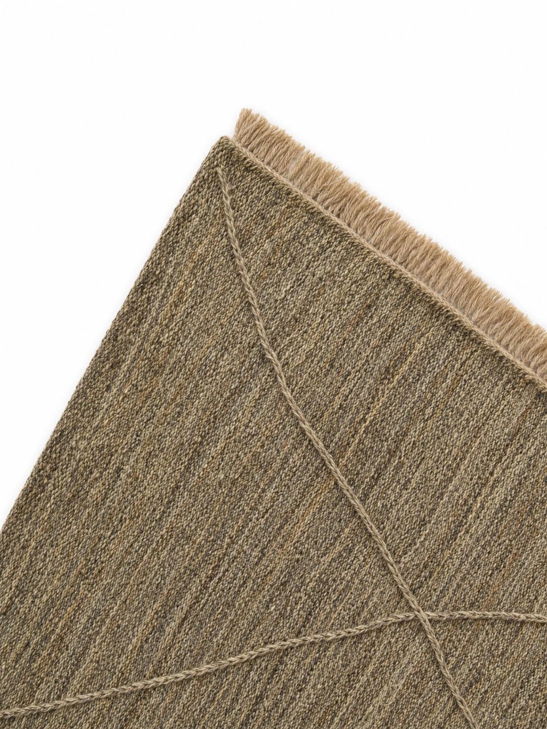 6' 4 x 8' 3 Hand Woven Kilim Modern Wool Rug