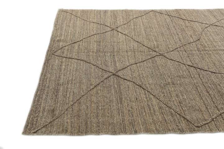 6' 4 x 8' 3 Hand Woven Kilim Modern Wool Rug