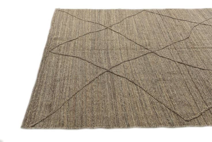 Detail image of 6' 4 x 8' 3 Hand Woven Kilim Modern Wool Rug