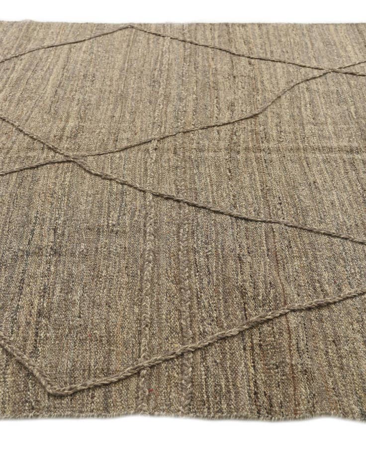 Detail image of 6' 4 x 8' 3  Hand Woven Kilim Modern Wool Rug