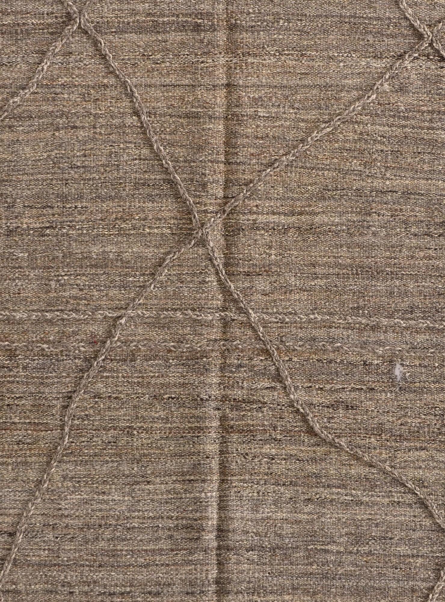 6' 4 x 8' 3 Hand Woven Kilim Modern Wool Rug