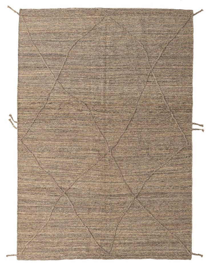 Detail image of 6' 4 x 8' 3 Hand Woven Kilim Modern Wool Rug