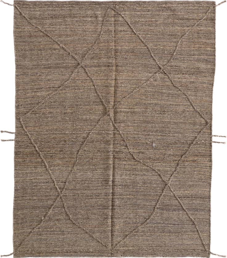 Detail image of 6' 4 x 8' 3 Hand Woven Kilim Modern Wool Rug