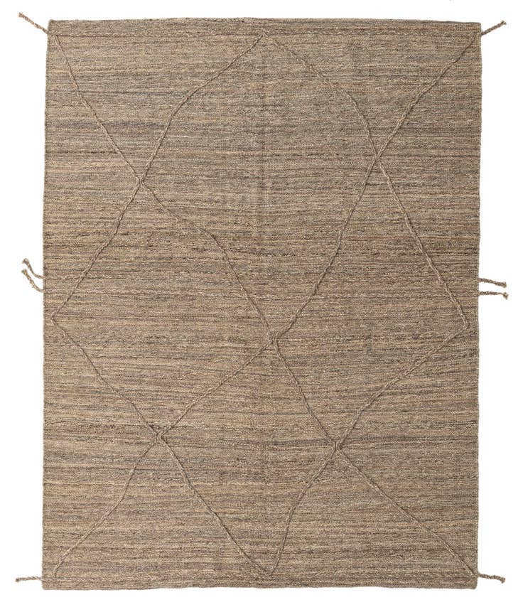 Detail image of 6' 4 x 8' 3 Hand Woven Kilim Modern Wool Rug