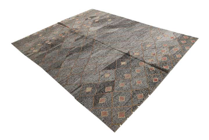 7' 3 x 9' 1 Hand Woven Kilim Modern Wool Rug