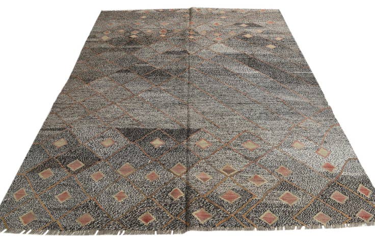 Detail image of 7' 3 x 9' 1 Hand Woven Kilim Modern Wool Rug