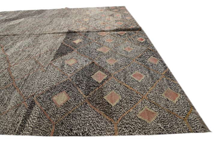 7' 3 x 9' 1 Hand Woven Kilim Modern Wool Rug
