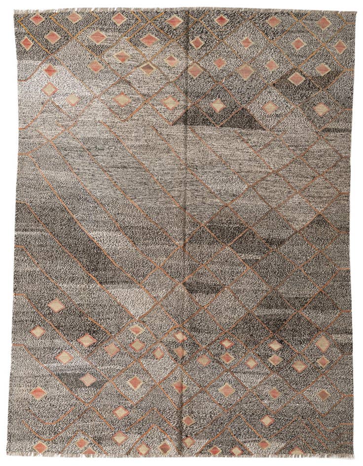Detail image of 7' 3 x 9' 1 Hand Woven Kilim Modern Wool Rug