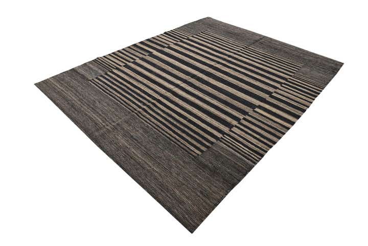 6' x 7' 7 Hand Woven Kilim Modern Wool Rug