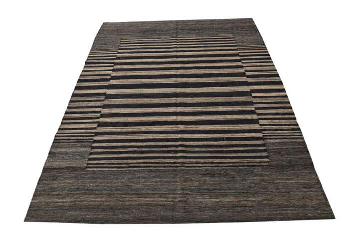 6' x 7' 7 Hand Woven Kilim Modern Wool Rug
