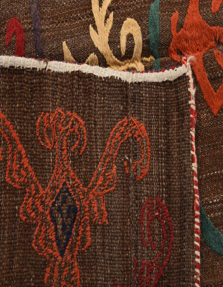 Detail image of 4' 7 x 6' 5  Hand Woven Kilim Modern Wool Rug
