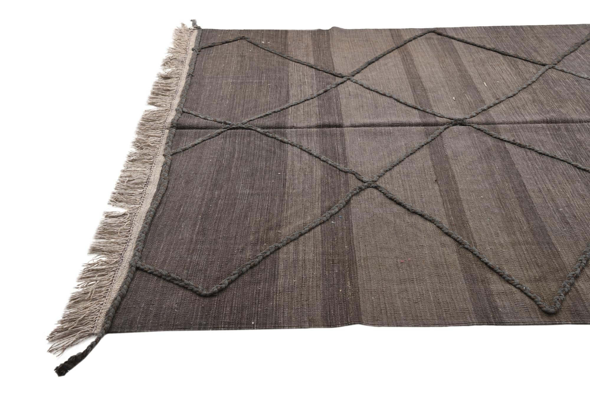 5' 9 x 8' Hand Woven Kilim Modern Wool Rug