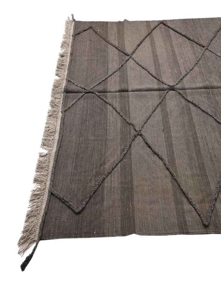 Detail image of 5' 9 x 8'  Hand Woven Kilim Modern Wool Rug