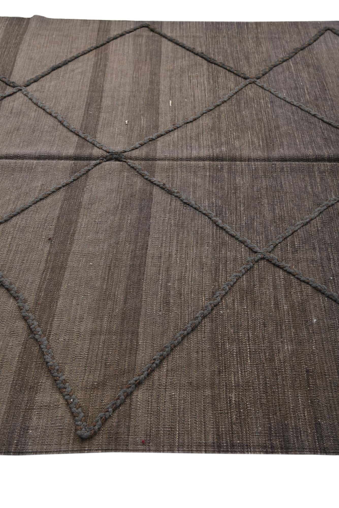 5' 9 x 8' Hand Woven Kilim Modern Wool Rug