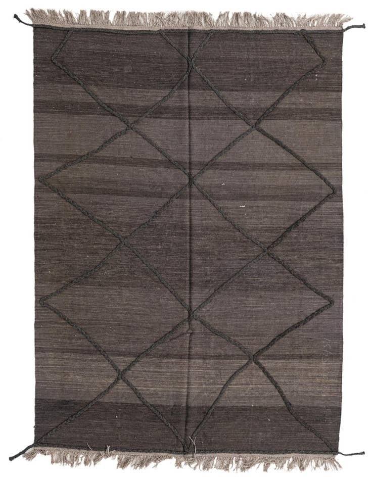 Detail image of 5' 9 x 8' Hand Woven Kilim Modern Wool Rug