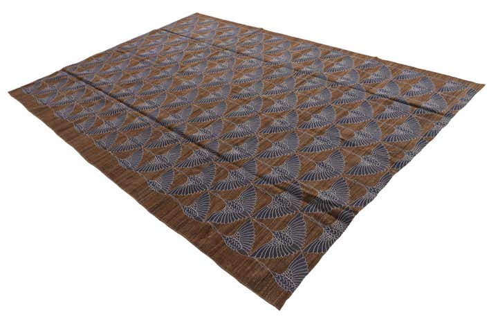 7' 2 x 10' 3 Hand Woven Kilim Modern Wool Rug