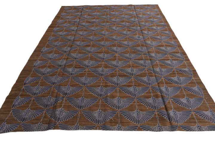 7' 2 x 10' 3 Hand Woven Kilim Modern Wool Rug