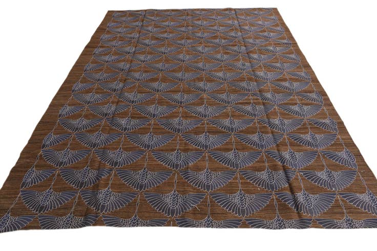 Detail image of 7' 2 x 10' 3 Hand Woven Kilim Modern Wool Rug