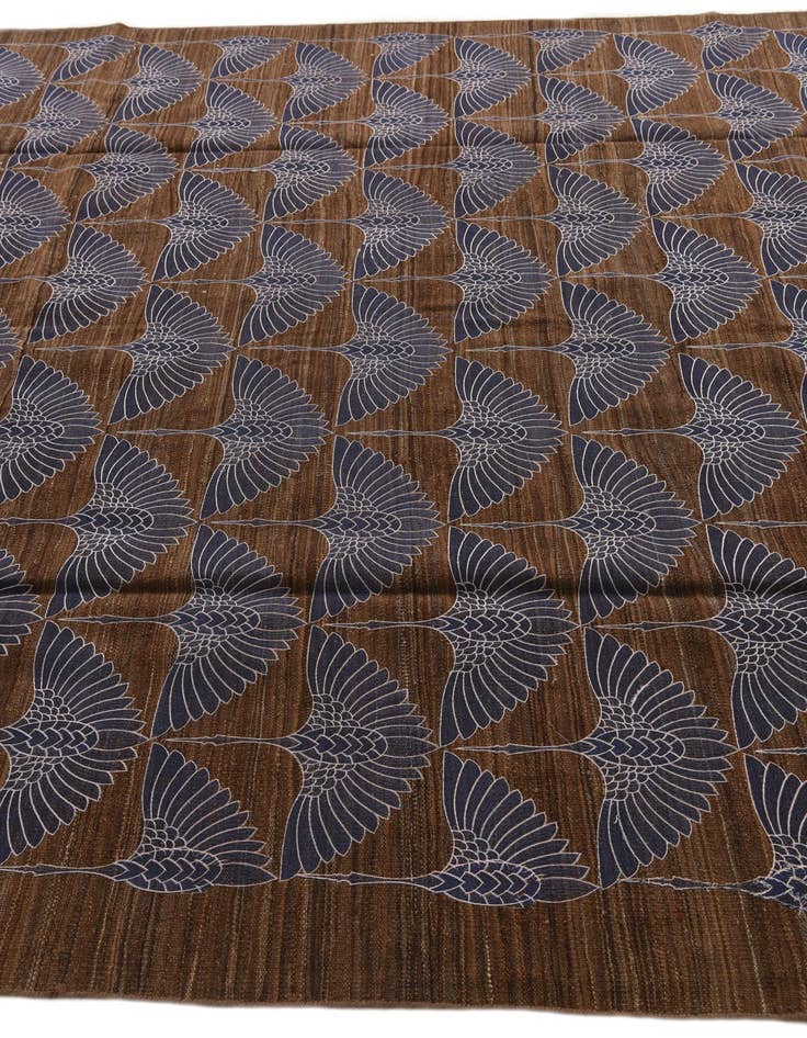 Detail image of 7' 2 x 10' 3  Hand Woven Kilim Modern Wool Rug