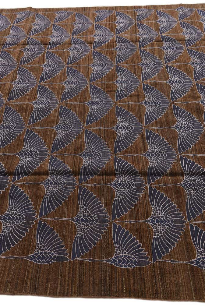 7' 2 x 10' 3 Hand Woven Kilim Modern Wool Rug