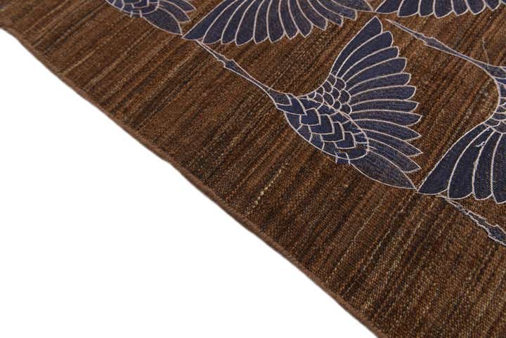 7' 2 x 10' 3 Hand Woven Kilim Modern Wool Rug