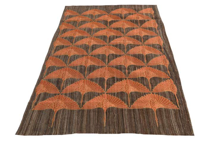 4' x 6' 3 Hand Woven Kilim Modern Wool Rug