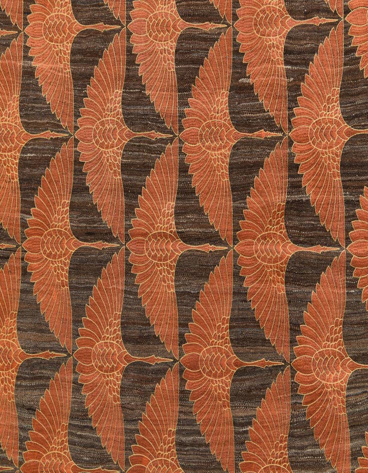 Detail image of 4' x 6' 3  Hand Woven Kilim Modern Wool Rug