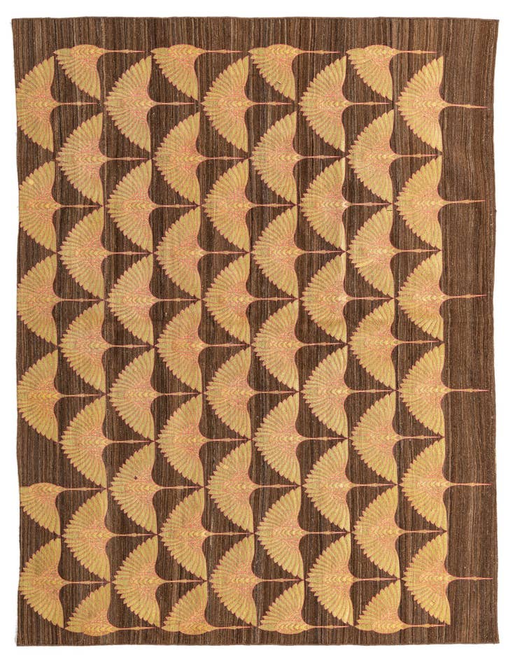 Detail image of 5' 4 x 7' 10 Hand Woven Kilim Modern Wool Rug