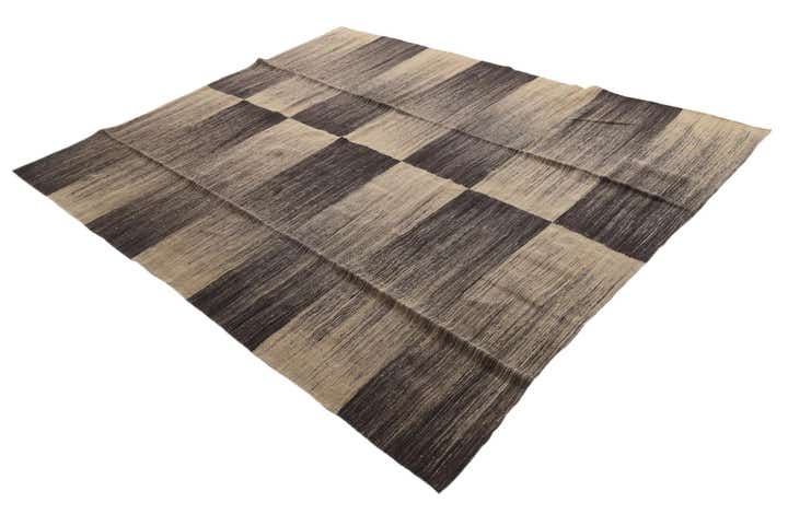 8' x 9' 7 Hand Woven Kilim Modern Wool Rug