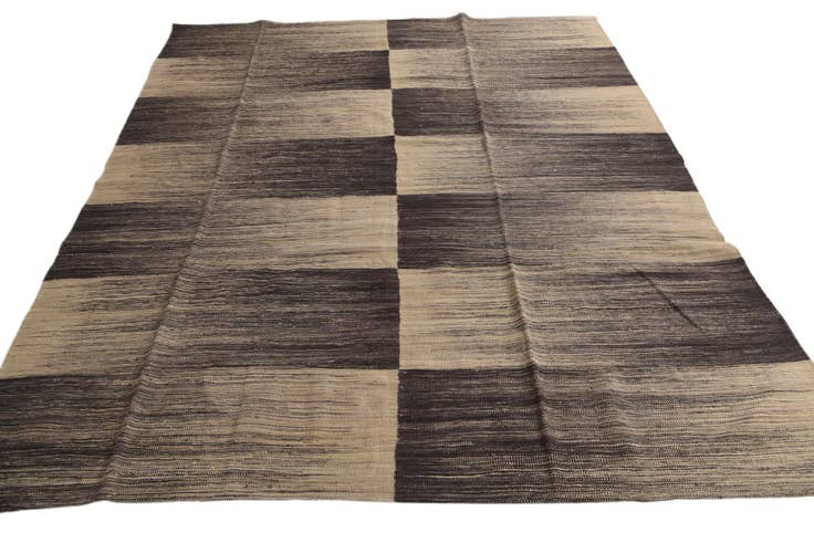 Detail image of 8' x 9' 7 Hand Woven Kilim Modern Wool Rug