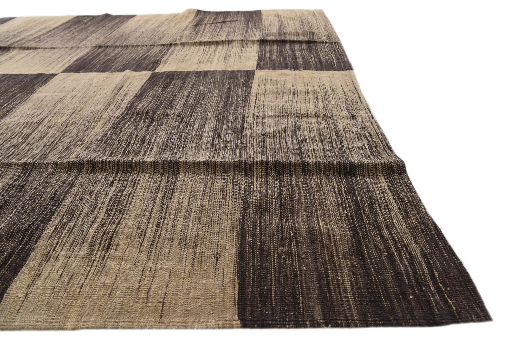 8' x 9' 7 Hand Woven Kilim Modern Wool Rug