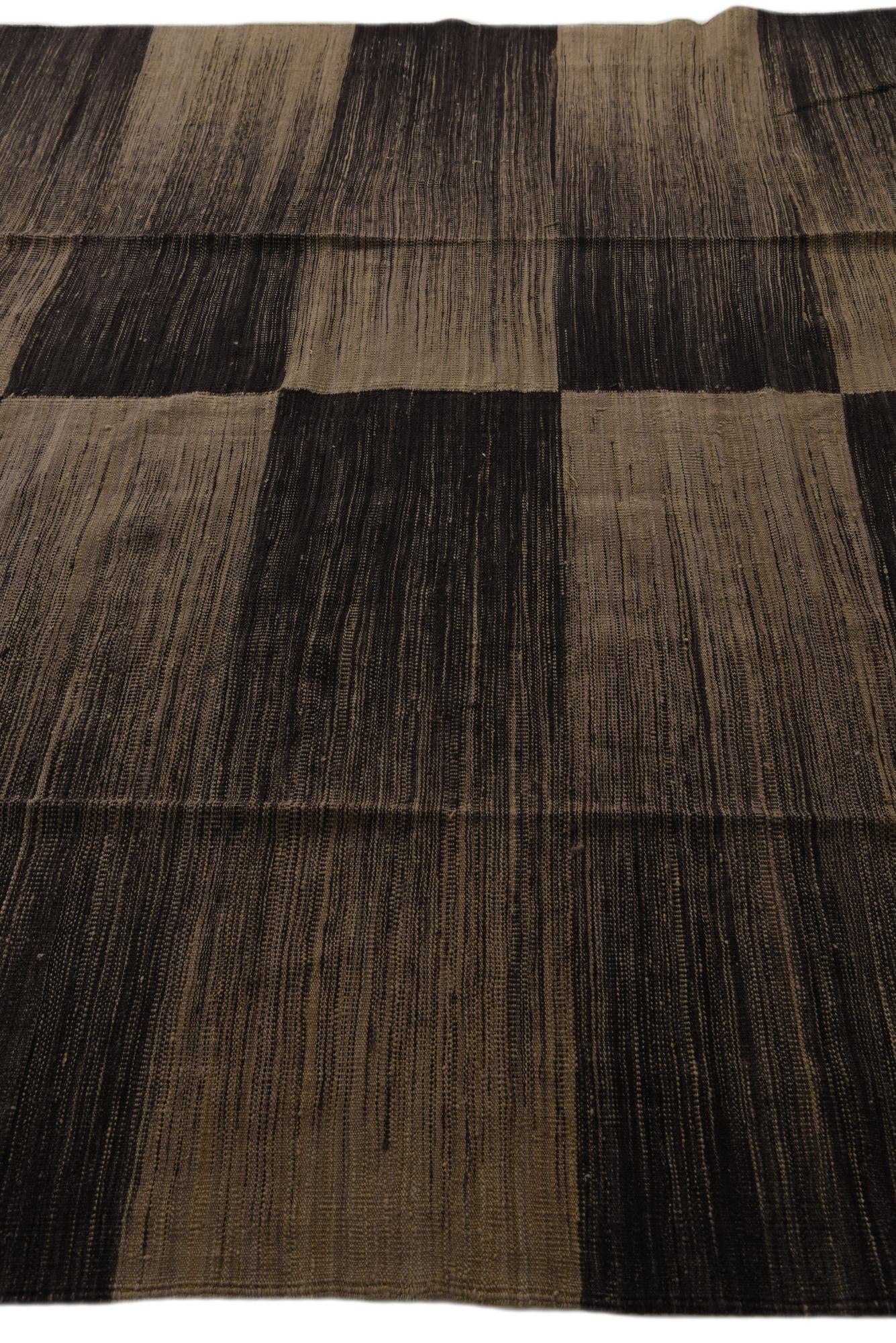 8' x 9' 7 Hand Woven Kilim Modern Wool Rug