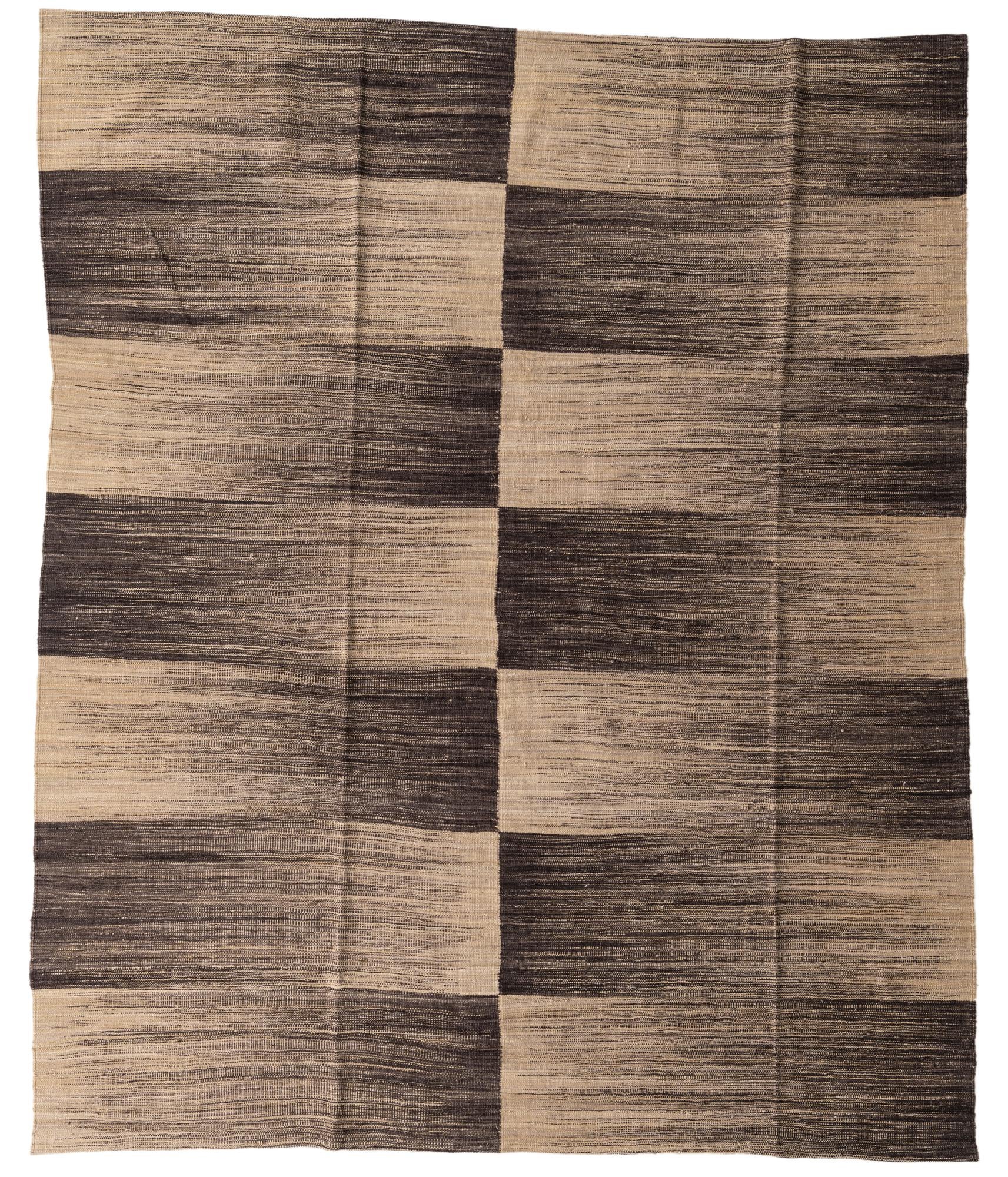 8' x 9' 7 Hand Woven Kilim Modern Wool Rug