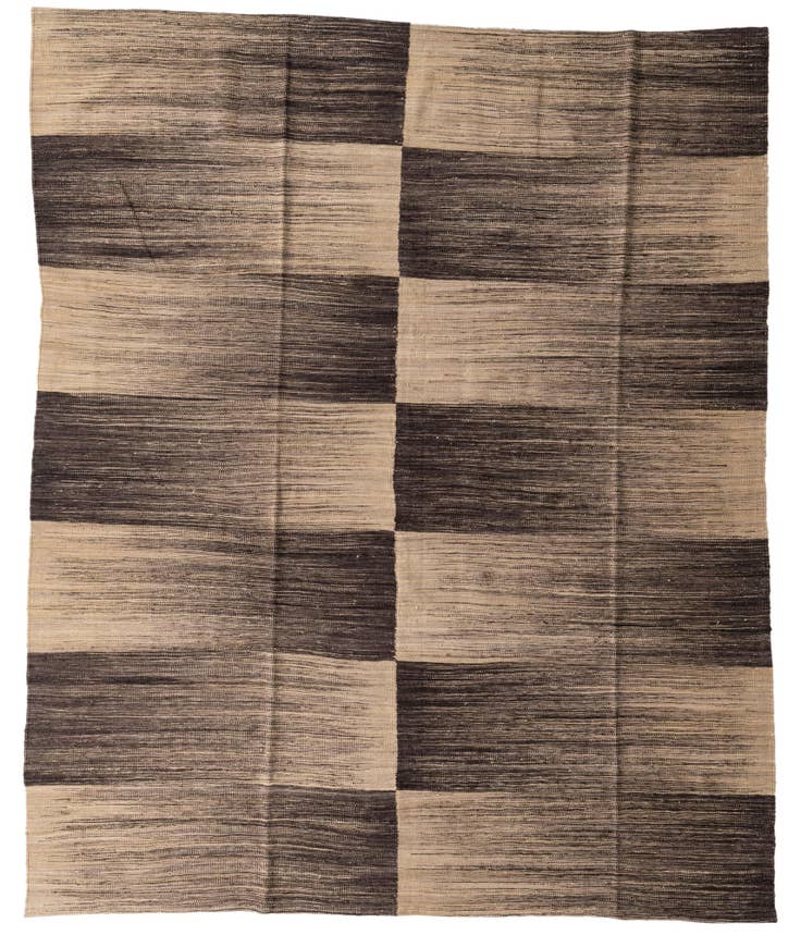 Detail image of 8' x 9' 7 Hand Woven Kilim Modern Wool Rug