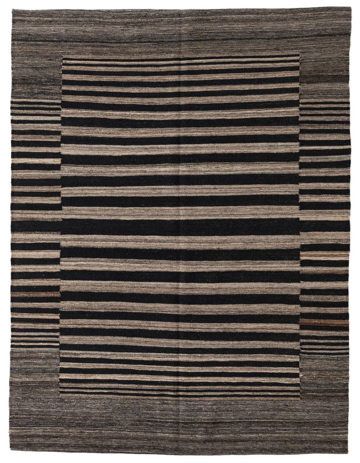 Detail image of 5' 3 x 6' 5 Hand Woven Kilim Modern Wool Rug