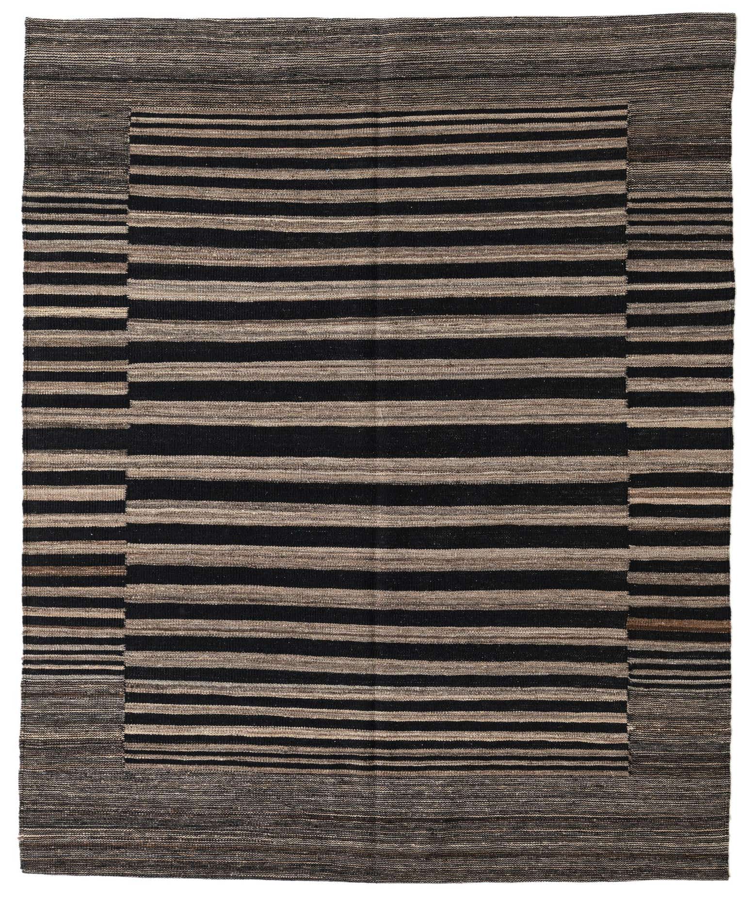 5' 3 x 6' 5 Hand Woven Kilim Modern Wool Rug