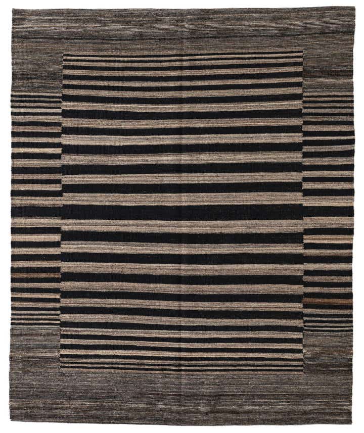 5' 3 x 6' 5 Hand Woven Kilim Modern Wool Rug