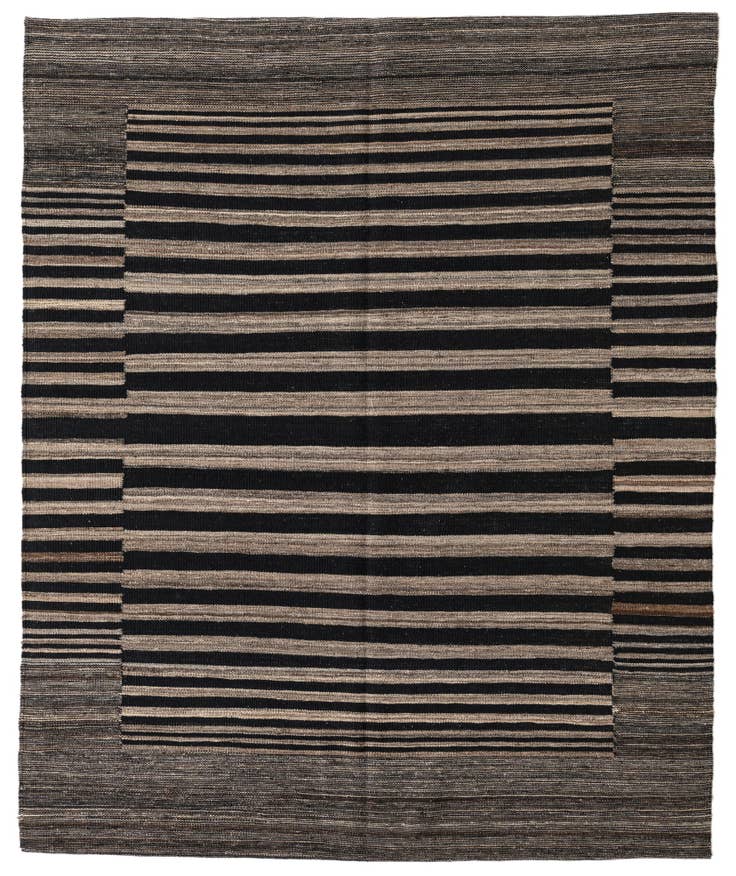 Detail image of 5' 3 x 6' 5 Hand Woven Kilim Modern Wool Rug