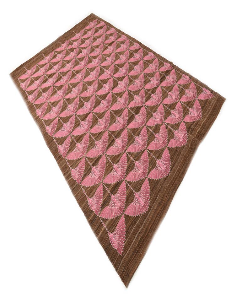 Detail image of 6' 5 x 9' 9  Hand Woven Kilim Modern Wool Rug