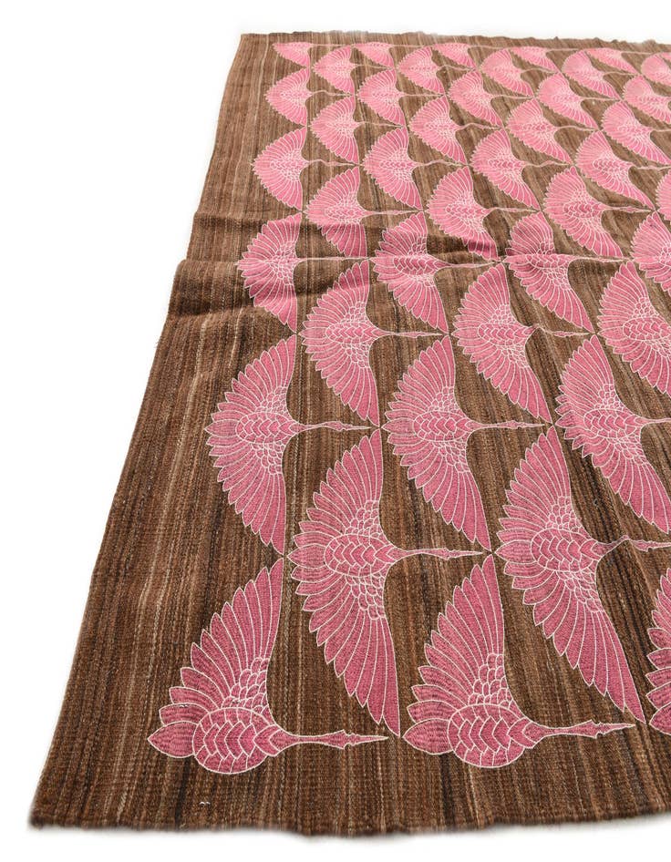 Detail image of 6' 5 x 9' 9  Hand Woven Kilim Modern Wool Rug