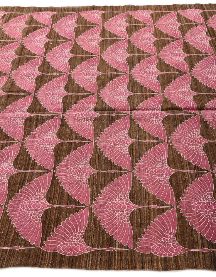 Detail image of 6' 5 x 9' 9  Hand Woven Kilim Modern Wool Rug