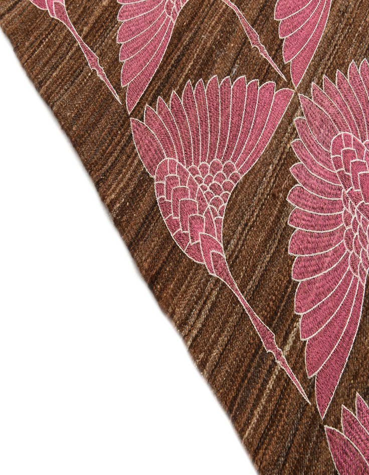 Detail image of 6' 5 x 9' 9  Hand Woven Kilim Modern Wool Rug