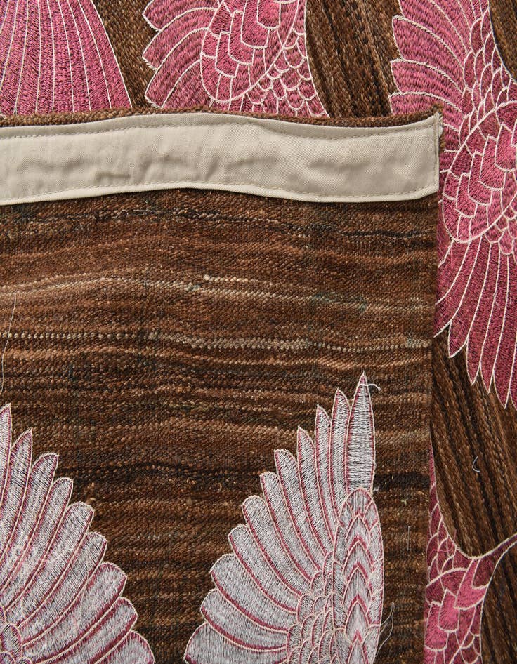 Detail image of 6' 5 x 9' 9  Hand Woven Kilim Modern Wool Rug