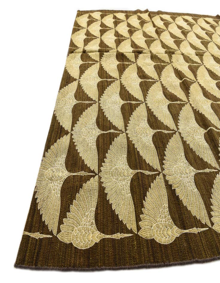 Detail image of 6' 7 x 8' 6  Hand Woven Kilim Modern Wool Rug