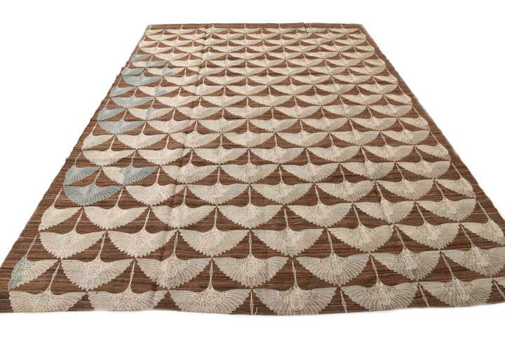 8' x 11' Hand Woven Kilim Modern Wool Rug