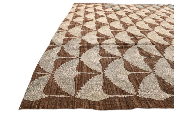 Detail image of 8' x 11' Hand Woven Kilim Modern Wool Rug