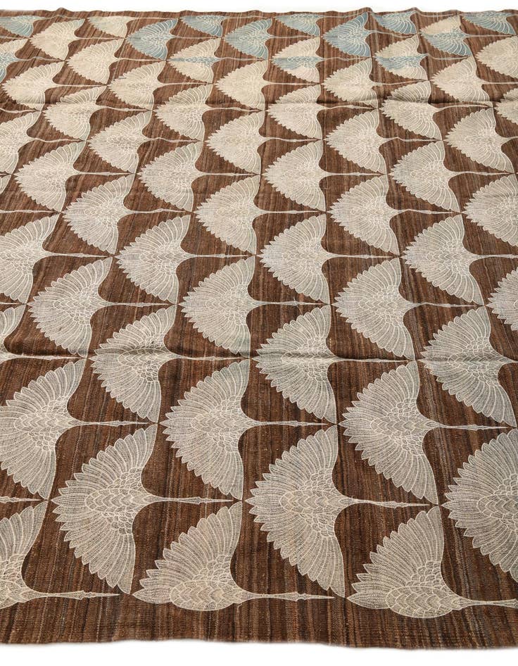 Detail image of 8' x 11'  Hand Woven Kilim Modern Wool Rug