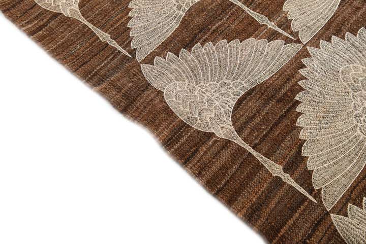 8' x 11' Hand Woven Kilim Modern Wool Rug